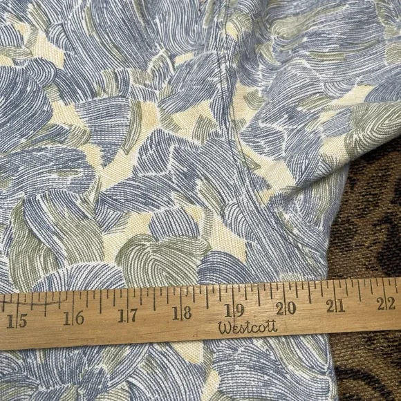 Vintage Pendleton Men's Medium Hawaiian Floral Print Polo Shirt 2-Button Blue - Picture 5 of 8